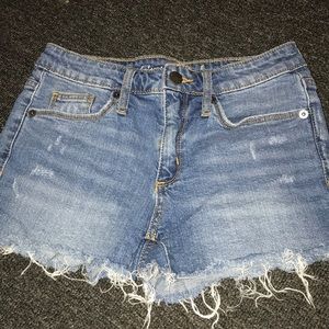 High rise shortie Jean shorts